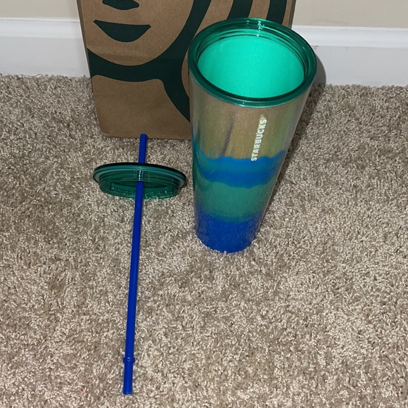 Starbucks “SPEARMINT WAVE” Venti cold cup coffee tumbler 24 oz HOLIDAY 2022 - Picture 5 of 7